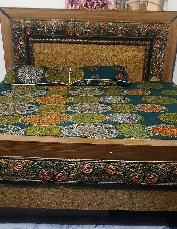 Double bed with mattress 2