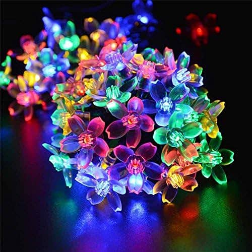 Solar String Cherry Blossoms beautiful Fairy Lights 8Modes Multi-Color 3