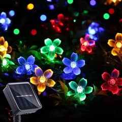 Solar String Cherry Blossoms beautiful Fairy Lights 8Modes Multi-Color 0