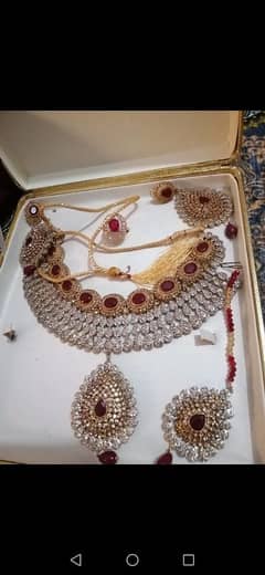 bridal Jewellry set necklace one time used 0