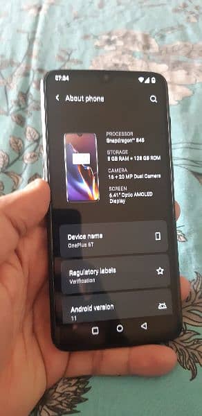 One Plus 6T. Dual Sim. 8/128 GB. Exchange/Sale 7