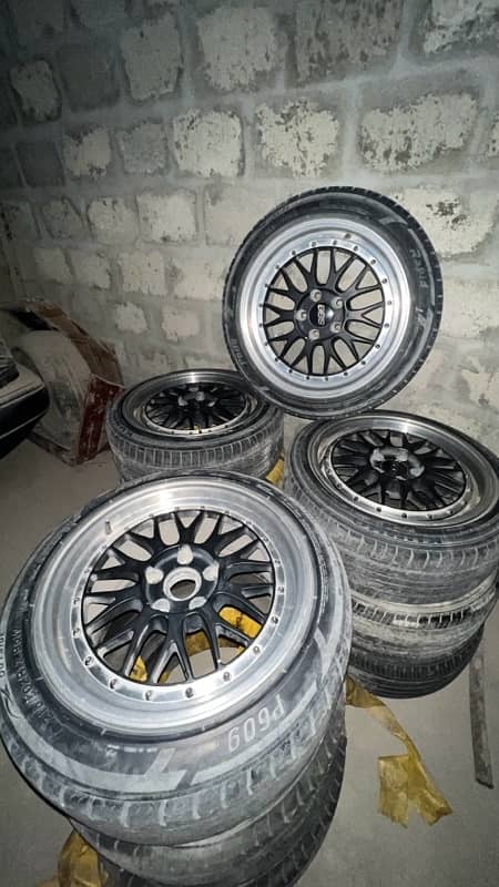 Original BBS 17 Inch Staggered Rims 1