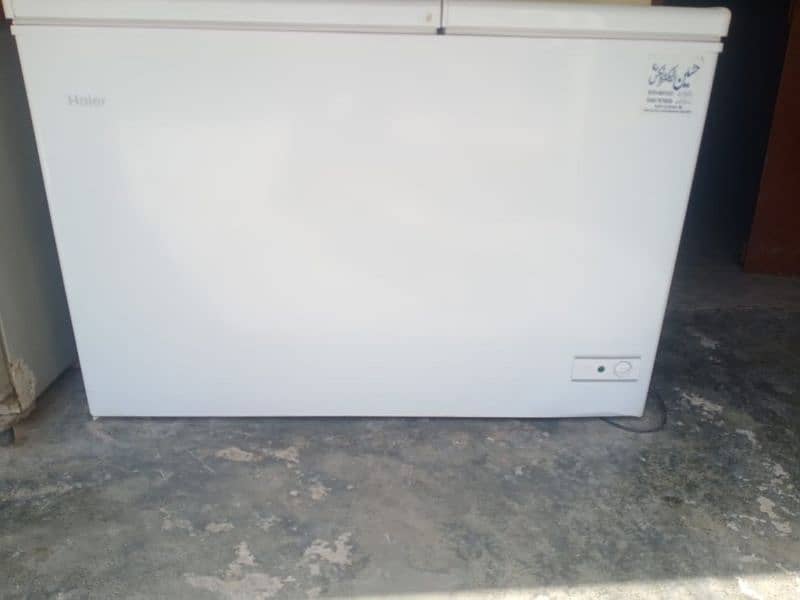 haier double door freezer and fridge 1