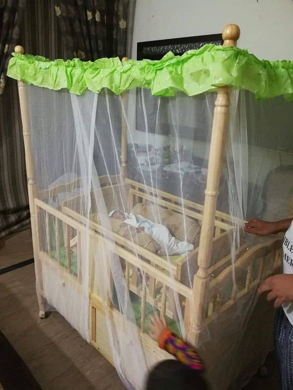 kid bed with mattress and swing 3