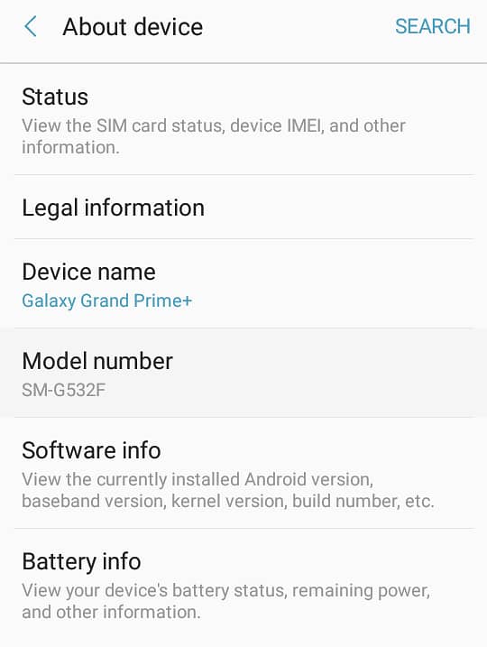 Samsung Galaxy Grand Prime Plus 9