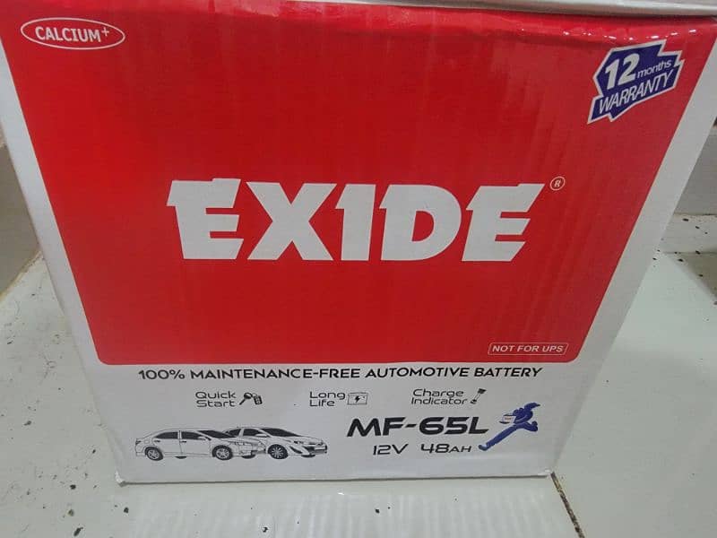 Exide  MF-65L (48Ah) Maintenance Free Dry Battery 2