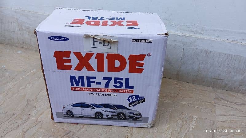 Exide Battery MF-75 L 1300cc Cars Maintenance Free Battery 2