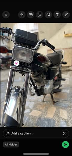 honda 125 full okay gold number 555 0