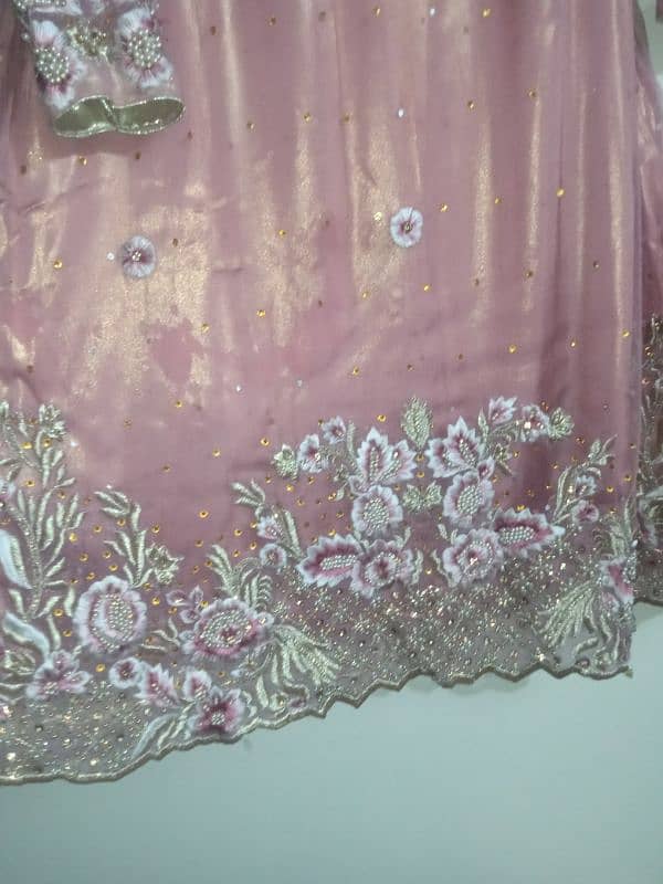 Hand making net organza ladies suit 4