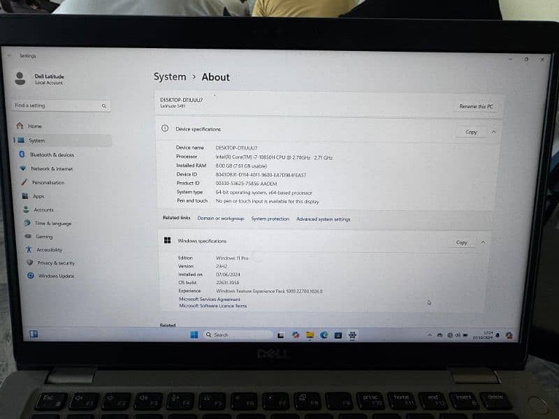 Dell Latitude 5411  i7 (10th gen. ) 10850H 8