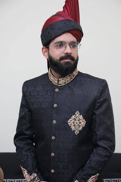 Black Sherwani Complete Set 2