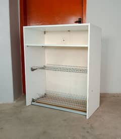 Beautiful white utensils shelf for furnished kitchens 0