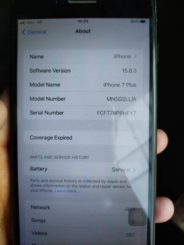 iphone 7plus no falt condition 10/9 bettery change  PTA profd 128GB 5