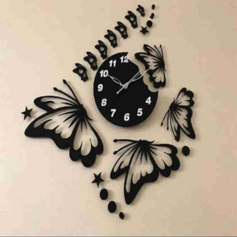 Wall Cocks , Switch Board Decoration , Pack Of 30 Butterfly Clock Sale 2