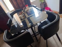 beautiful dining table with 6 chairs