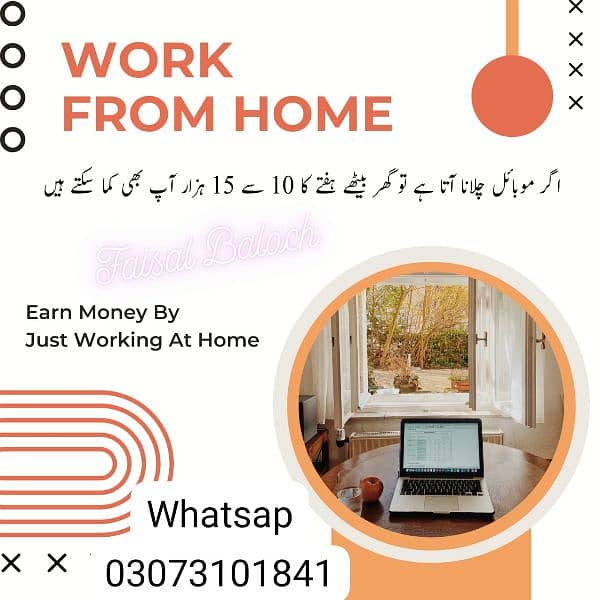 Online work available intersted person come whatsap. 03073101841 0