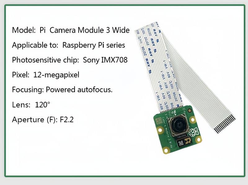 Official Raspberry pi Camera Module 3/3 wide  IMX708 120° 12 MP 1