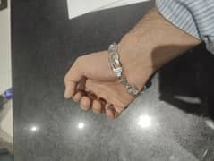 63 gram italian chandi/ silver bracelet/chain