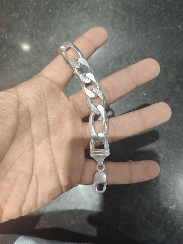 63 gram italian chandi/ silver bracelet/chain 2