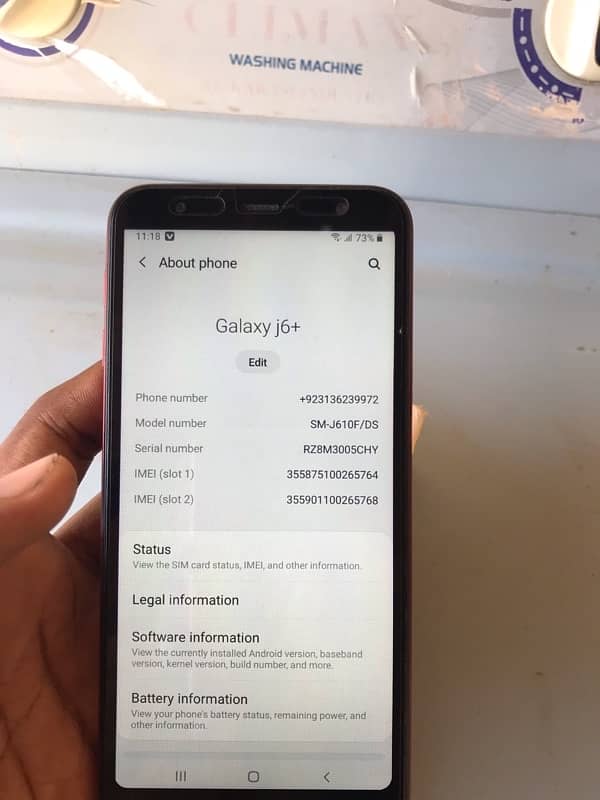 samsung j6+ 4gb 64gb with box non pta but 1 sim work 2