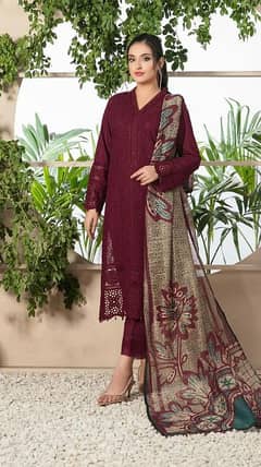 Maria. B 3pc winter Embroidered Suit 0