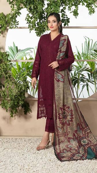 Maria. B 3pc winter Embroidered Suit 0