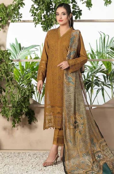 Maria. B 3pc winter Embroidered Suit 1