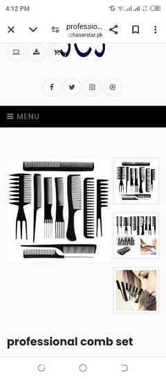 professional comb set