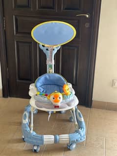 Infantes 3 in 1 stroller, walker, rocker color sky blue