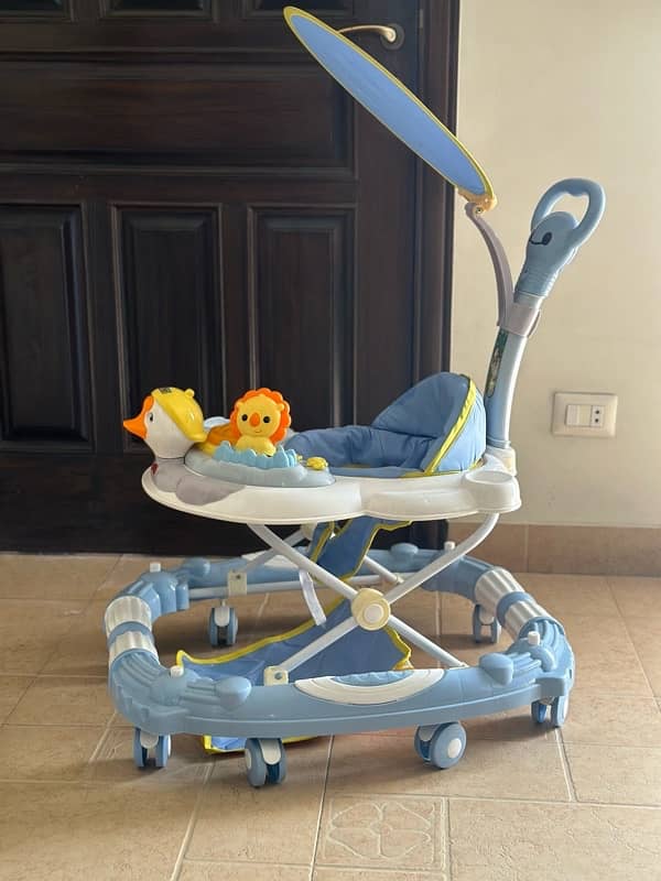 Infantes 3 in 1 stroller, walker, rocker color sky blue 3