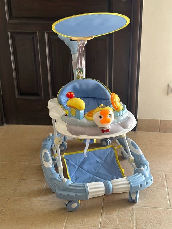 Infantes 3 in 1 stroller, walker, rocker color sky blue 4