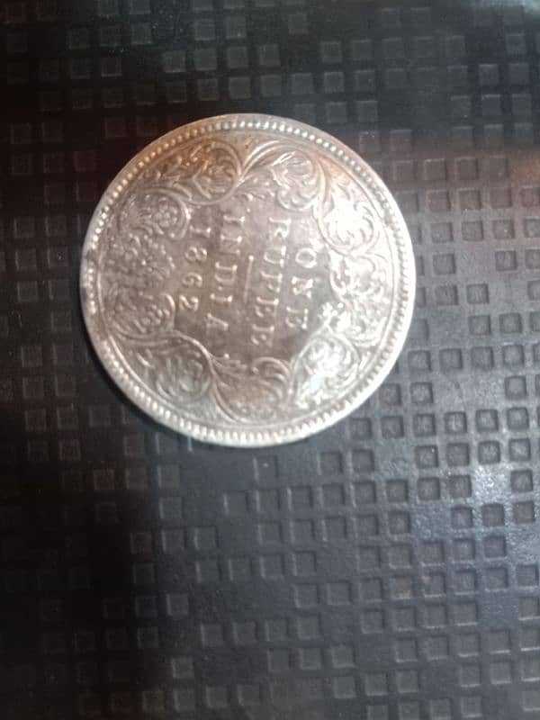 1862 indian silver coin 0