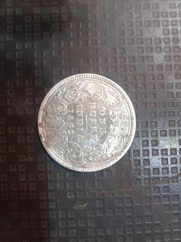 1862 indian silver coin 1