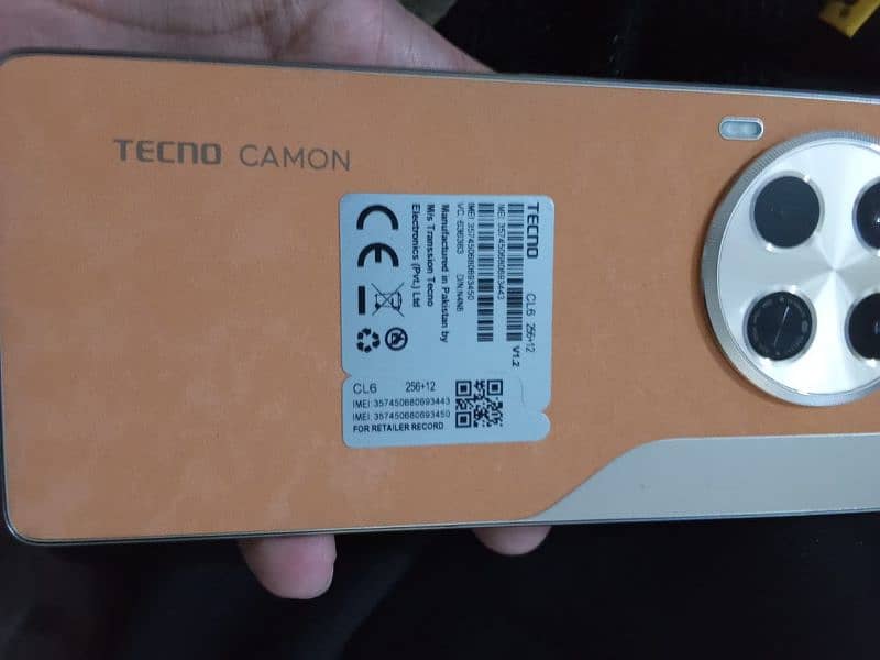 Tecno cam on 30 256/12+6GB 2