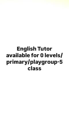 online tutor available for english