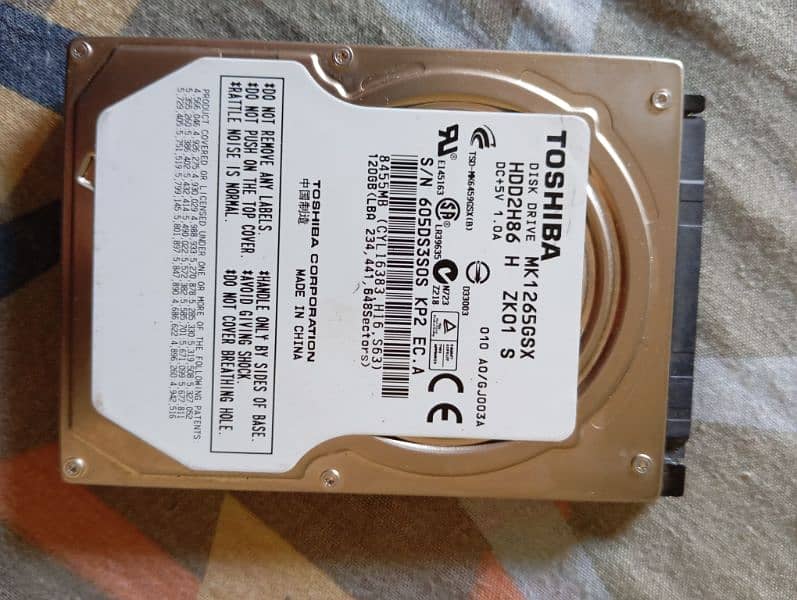 120gb HDD Toshiba for laptop 0