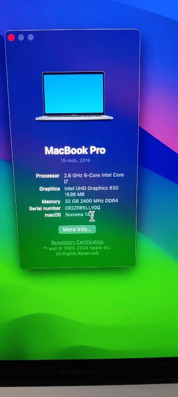 MacBook Pro 2019 1 TB 32 GB Ram 4 gb graphics 1