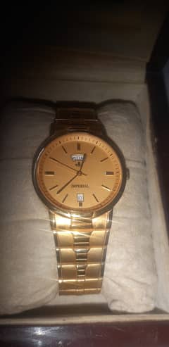 Imperial golden Geneve Swiss wrist watch original with box 0