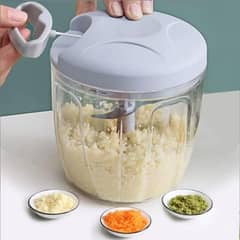 "Manual Food Chopper - Easy Hand-Pull Vegetable and Garlic Cutter" 0