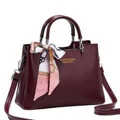 Women's Leather Shoulder Bag With Long Belt