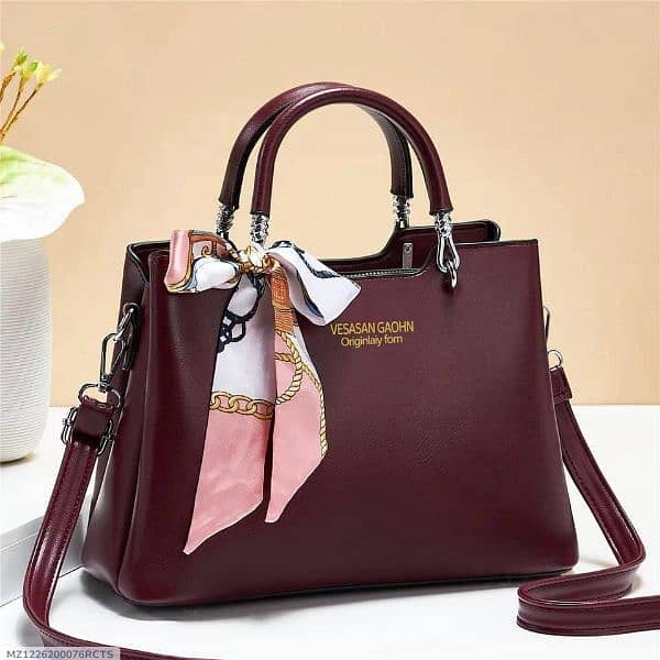 Women's Leather Shoulder Bag With Long Belt 1