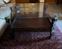 Tables and tea trolley