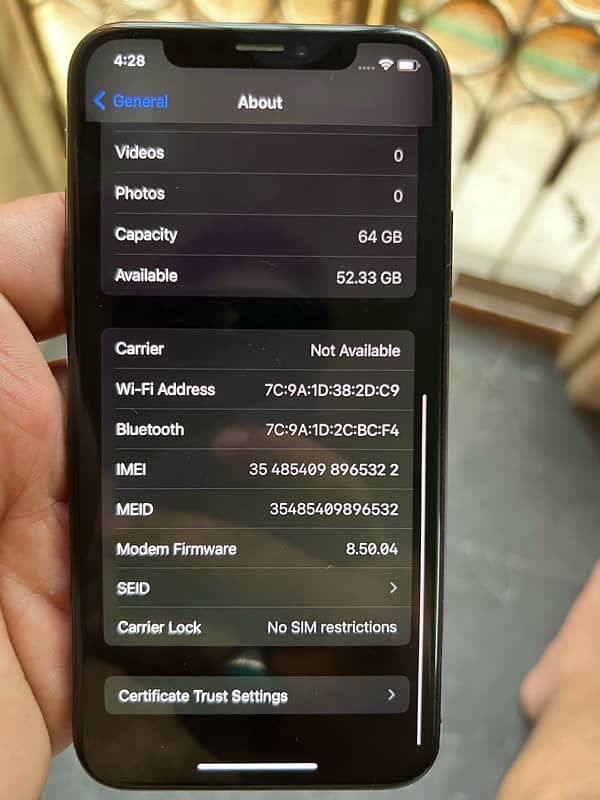 Iphone x 64GB FU/LLA Non PTA 6