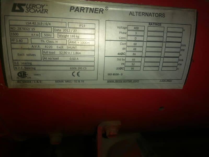 Generator marapco 66 KVA 4