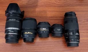 Nikon 18-140mm | Nikon 50mm f1.8g | Canon 50mm stm | Canon 70-300mm is 0