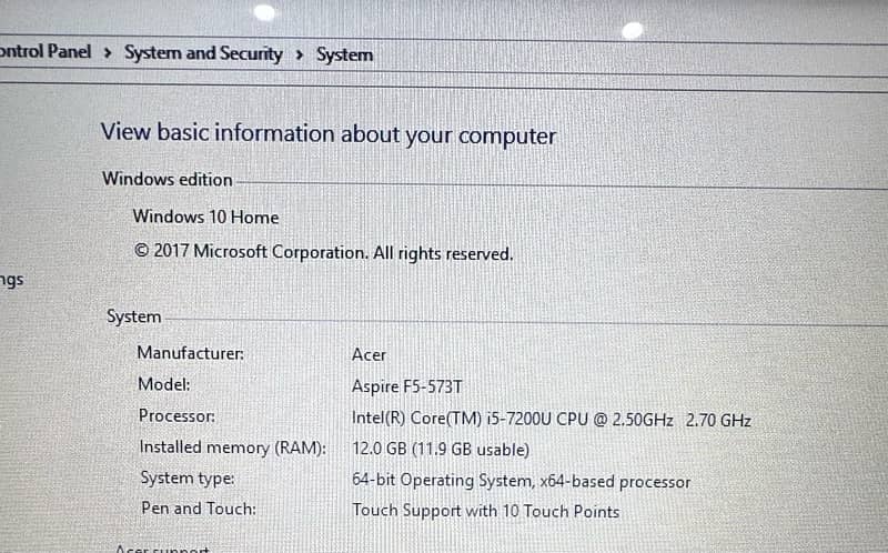 Acer Aspire F15 6