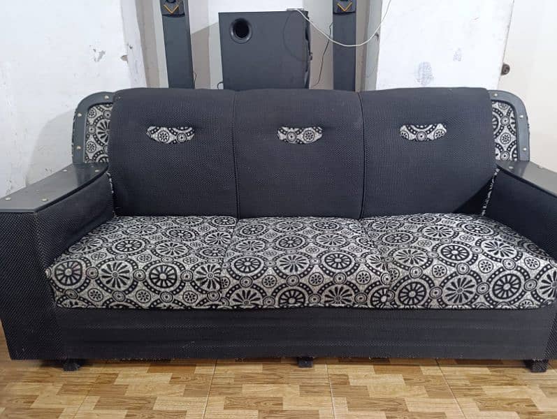 6 Seater Black Sofa Set Elegant Beautiful 2