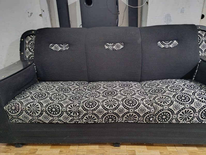 6 Seater Black Sofa Set Elegant Beautiful 3