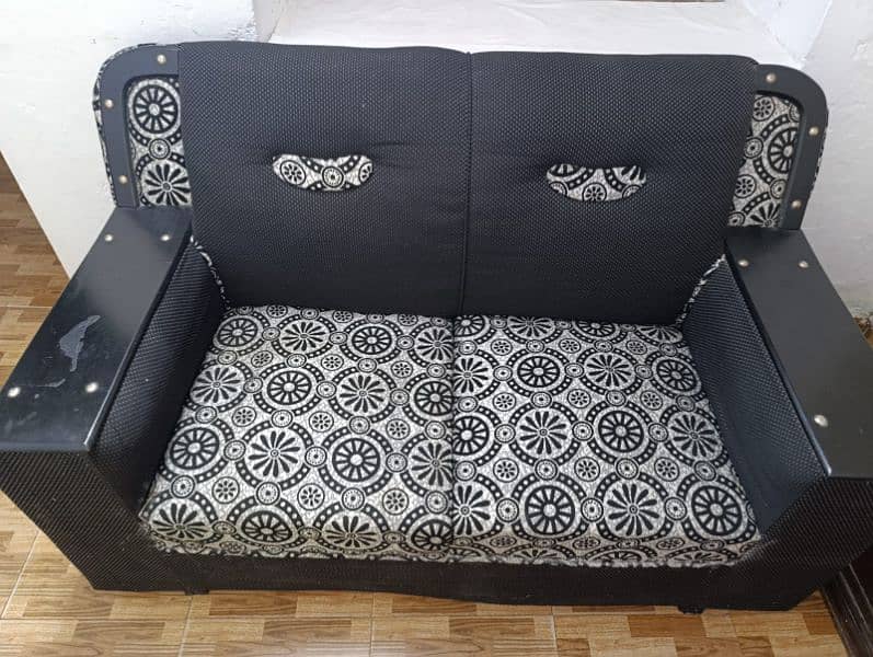 6 Seater Black Sofa Set Elegant Beautiful 5