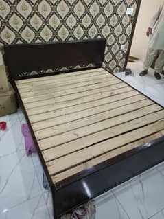 Solid tali wood bed with new master molty mattress